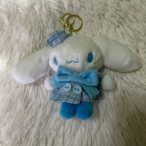 Cinnamoroll Sanrio Plush Bag Charm Keychain Winter Blue Kawaii Cute Coquette